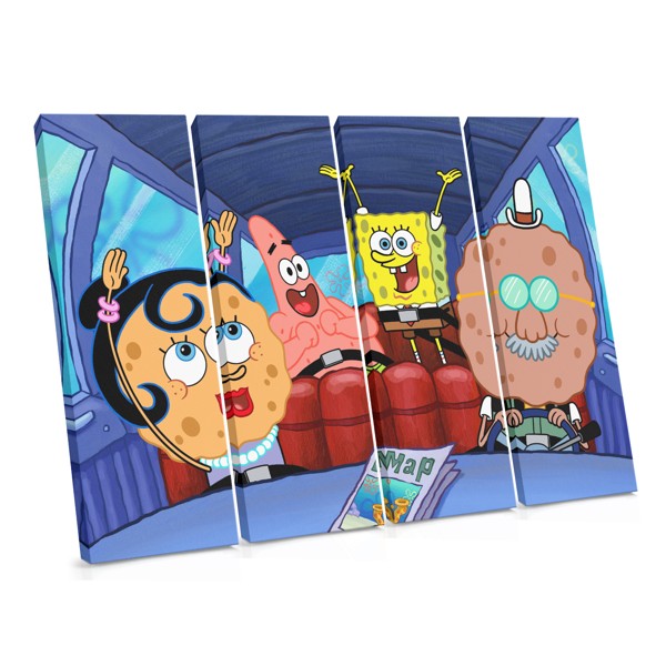 Impressão em Tela SpongeBob SquarePants para Quartos Infantis