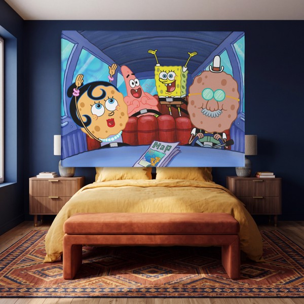 SpongeBob SquarePants Plátno pre Detské Izby - na stene v interiéri