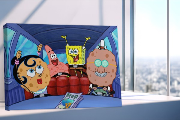SpongeBob SquarePants Plátno pre Detské Izby - na stene v interiéri