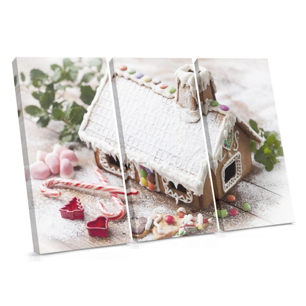 Pastel Peberkageshus Canvas Print