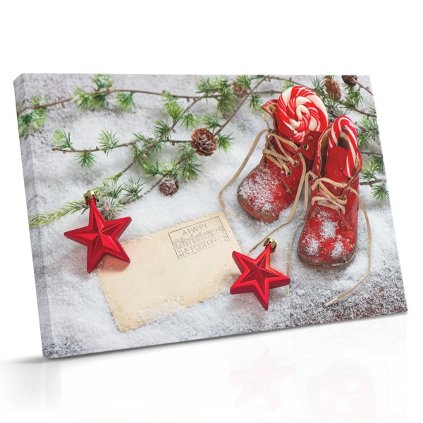 Greed Canvas Print - Aukso monetos ir šventiniai ornamentai
