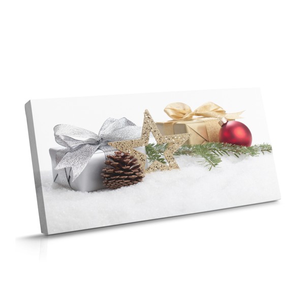 Kerstbal en Dennentakken Canvas Print