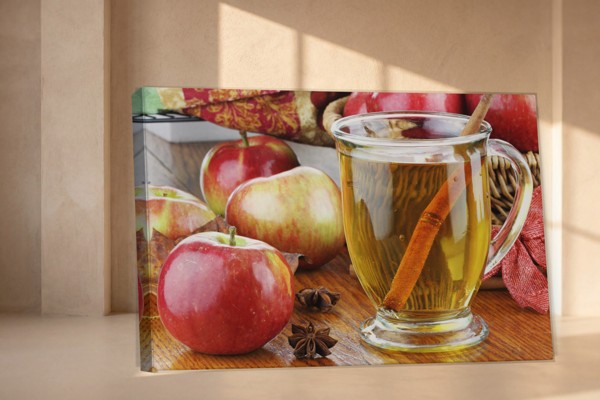 Cinnamon Apples Canvas Print - on the wall in a room interior