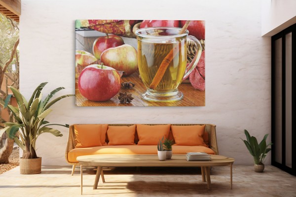 Cinnamon Apples Canvas Print - on the wall in a room interior