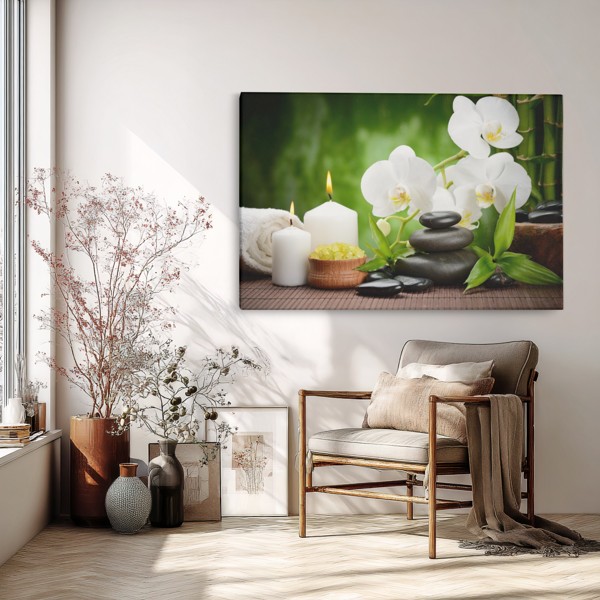 Feng Shui Orhideja Balans Platno - na zidu u interijeru