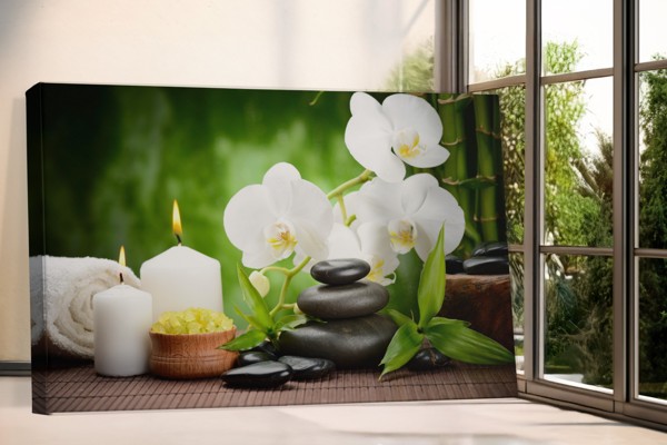 Feng Shui Orhideja Balans Platno - na zidu u interijeru