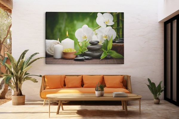 Feng Shui Orhideja Balans Platno - na zidu u interijeru