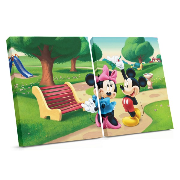 Tablou Canvas Mickey și Minnie Mouse