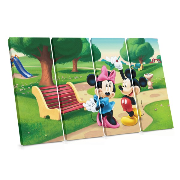 Impressão em Tela Mickey e Minnie Mouse