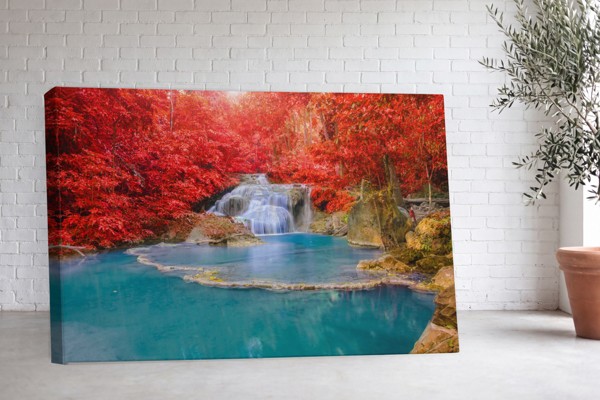 Woestijn Luchtspiegeling Reflectie Canvas Print - aan de muur in een interieur