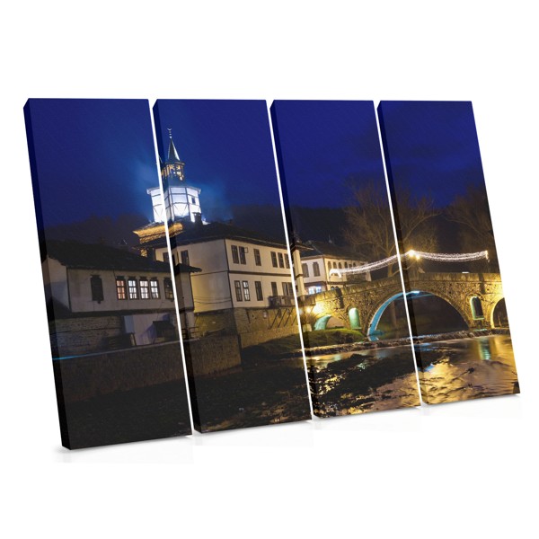Vakara tilts ainava audekla prints