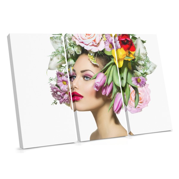 Tablou Canvas Fată cu Flori
