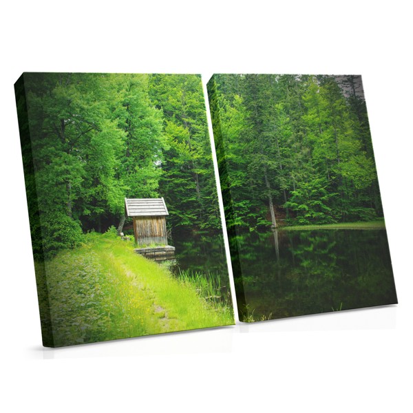 Mājiņa mežā kanvas prints