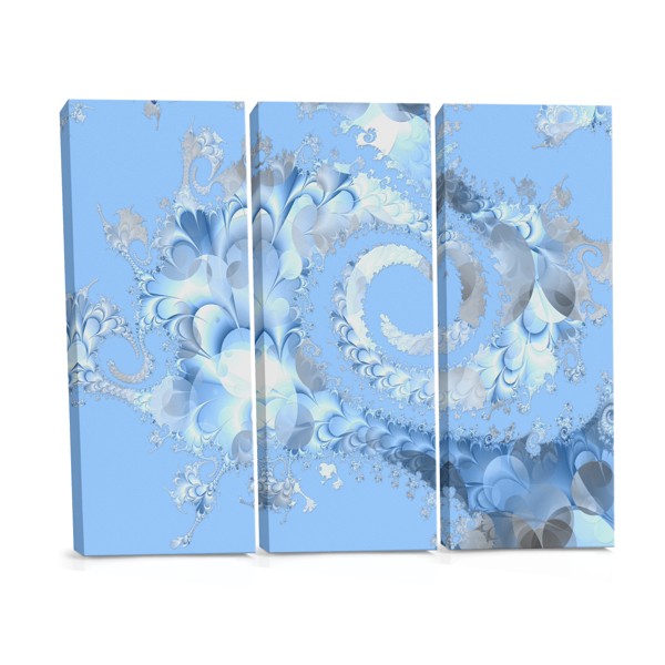 Εκτύπωση Καμβά Blue Leaf Spiral Abstraction
