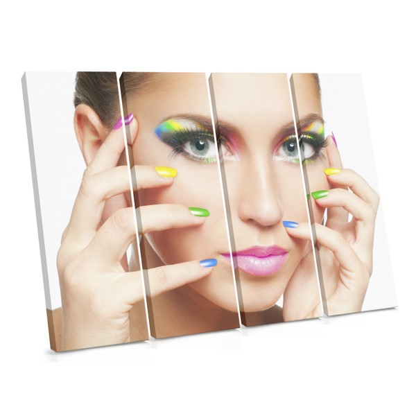 Impression sur toile Fille aux ongles arc-en-ciel