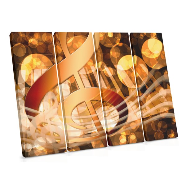 Tela Impressa Teclas de Piano Abstratas Música