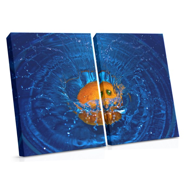 Vesipisaroita tuoreilla hedelmillä Canvas Print