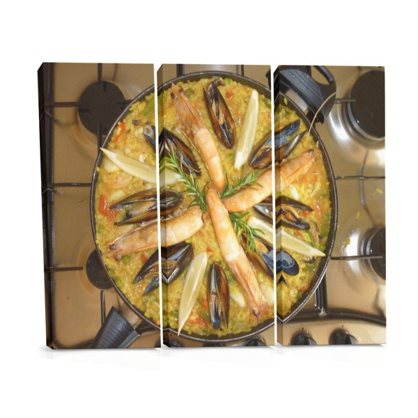 Paella Meeresfrüchte Leinwanddruck - Kulinarische Kunst für die Küche