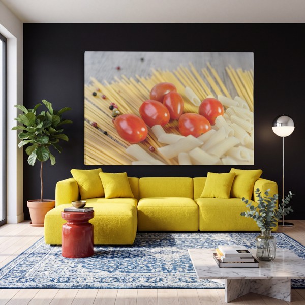 Itaalia pasta koostisosade kanvaspilt - seinal toas