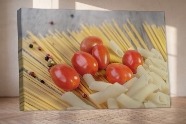 Itaalia pasta koostisosade kanvaspilt - seinal toas