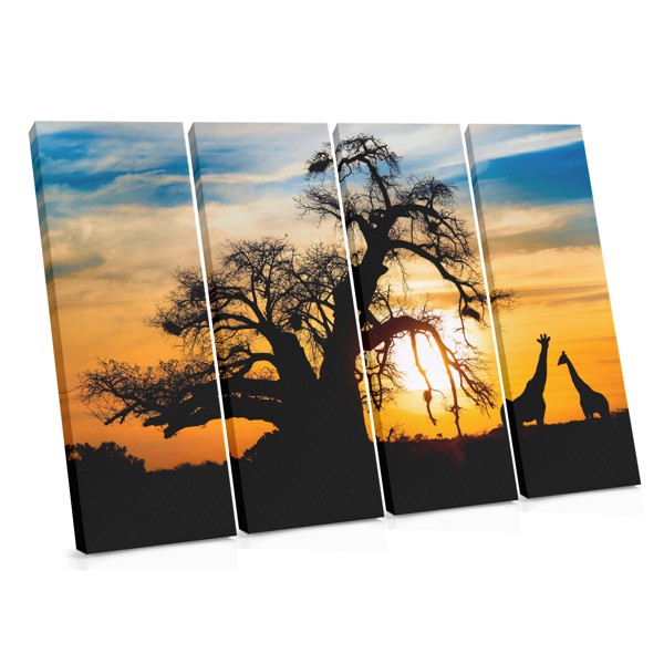 Savannas Saulriets Audekla Prints