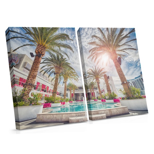 Tropisch zonsondergang canvas print boven water