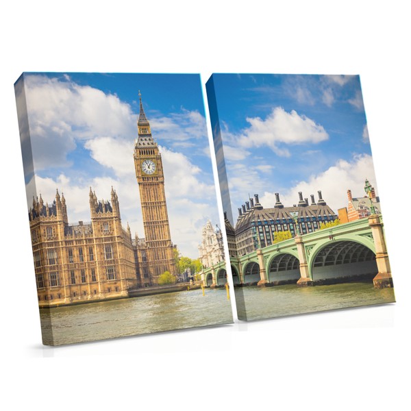 Westminster Bridge und Big Ben Leinwanddruck