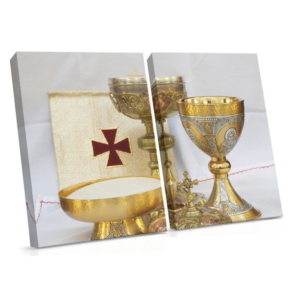Obraz na płótnie Krzyż Templariusza i Kielich