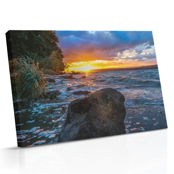 Coucher de soleil indonésien sur toile océan