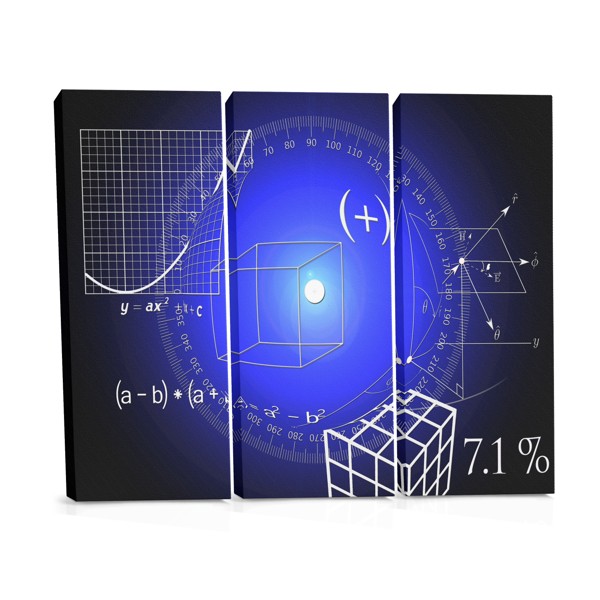 Stampa su Tela Cubo Geometrico Astratto