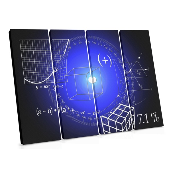 Impressão em Tela Cubo Geométrico Abstrato