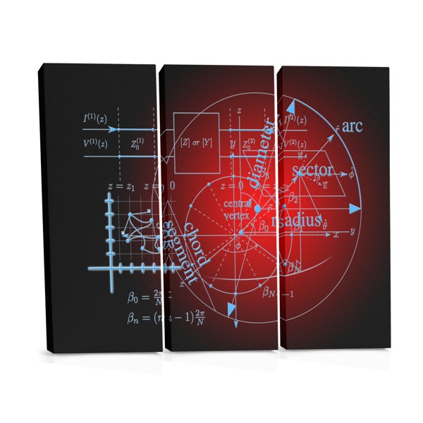 Lienzo Círculos Matemáticos Abstractos