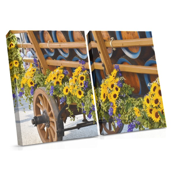 Stampa su Tela Carro di Girasoli