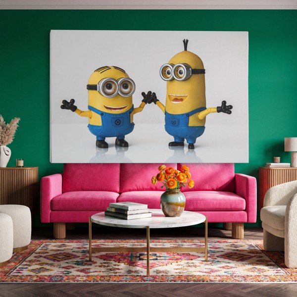 Minion-hahmo kanvaasjuliste - yksipaneelinen - seinällä huoneessa