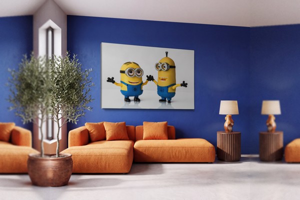 Minion-hahmo kanvaasjuliste - yksipaneelinen - seinällä huoneessa