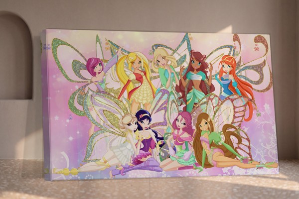 Winx Club Víla Canvas Print - Animovaná Postava - na stěně v interiéru