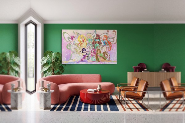 Winx Club Víla Canvas Print - Animovaná Postava - na stěně v interiéru
