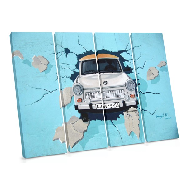 Vintage-Auto-Collage Leinwanddruck