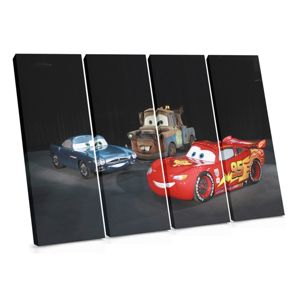 Blesk McQueen Červené Závodní Auto Plátno