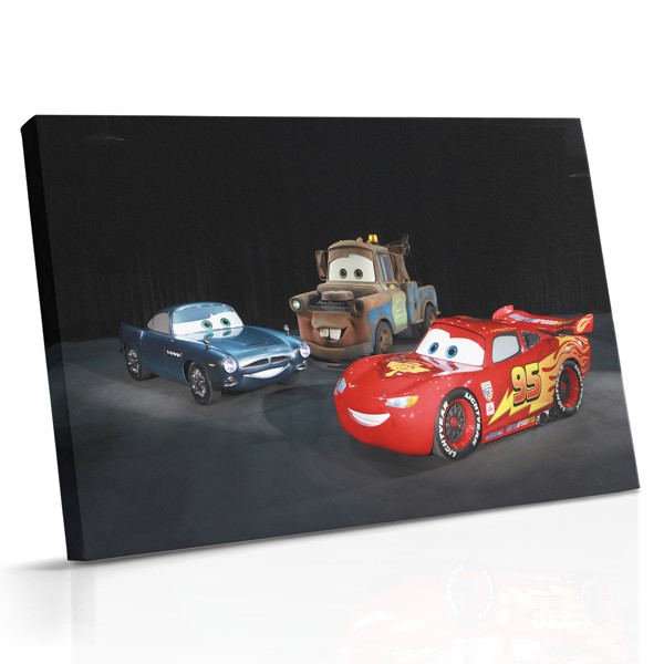 Impression sur Toile Lightning McQueen Voiture de Course Rouge