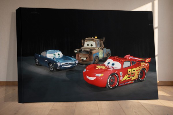 Blesk McQueen Červené Závodní Auto Plátno - na stěně v interiéru