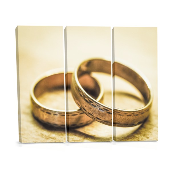 Stampa su Tela Anelli Matrimoniali Intrecciati