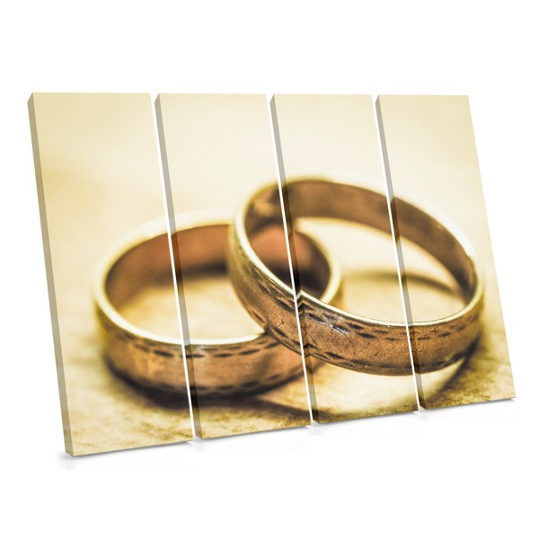 Aliança de Casamento Entrelaçada em Tela