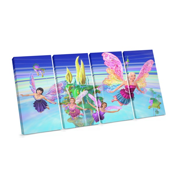 Toile Imprimée Voyage Arc-en-Ciel pour Enfants