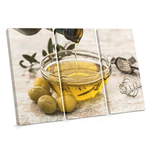 Olive Oil and Fresh Olives Canvas Print