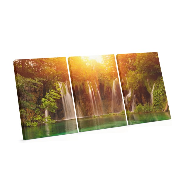 Goldener Wasserfall Leinwanddruck