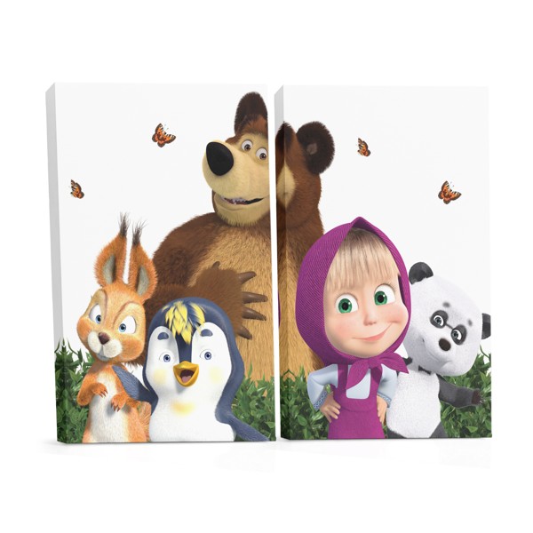Masha och Björnen Canvas Print