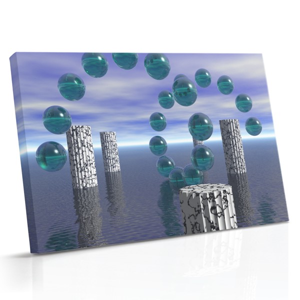 Lienzo Colage Abstracto de Agua Realidades Paralelas