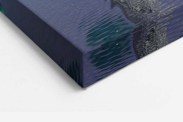 Parallel Realities Abstract Water Collage Canvas Print - on the wall in a room interior