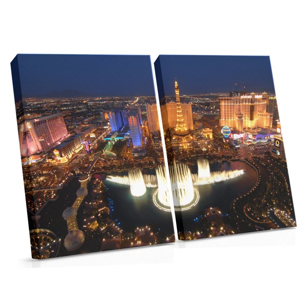 Lienzo Skyline de Las Vegas Nocturno